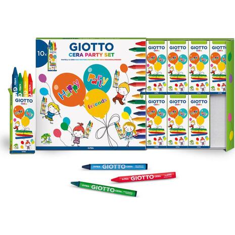 Κηρομπογιές Giotto Party Gifts Cera Box (περιέχει 10 σετ των 4 τεμαχίων) (Διάφορα χρώματα)